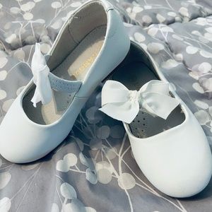 L’amour lamour white flats maryjane shoes wedding Christmas Easter pageant poise